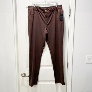 Nue Options Women's Missy Size 18 Pants Brown NWT